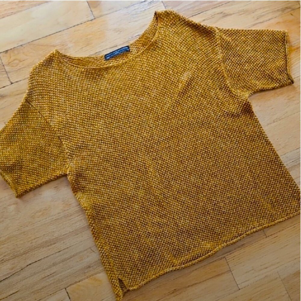 Peruvian Connection Short Sleeve Sweater, Like New